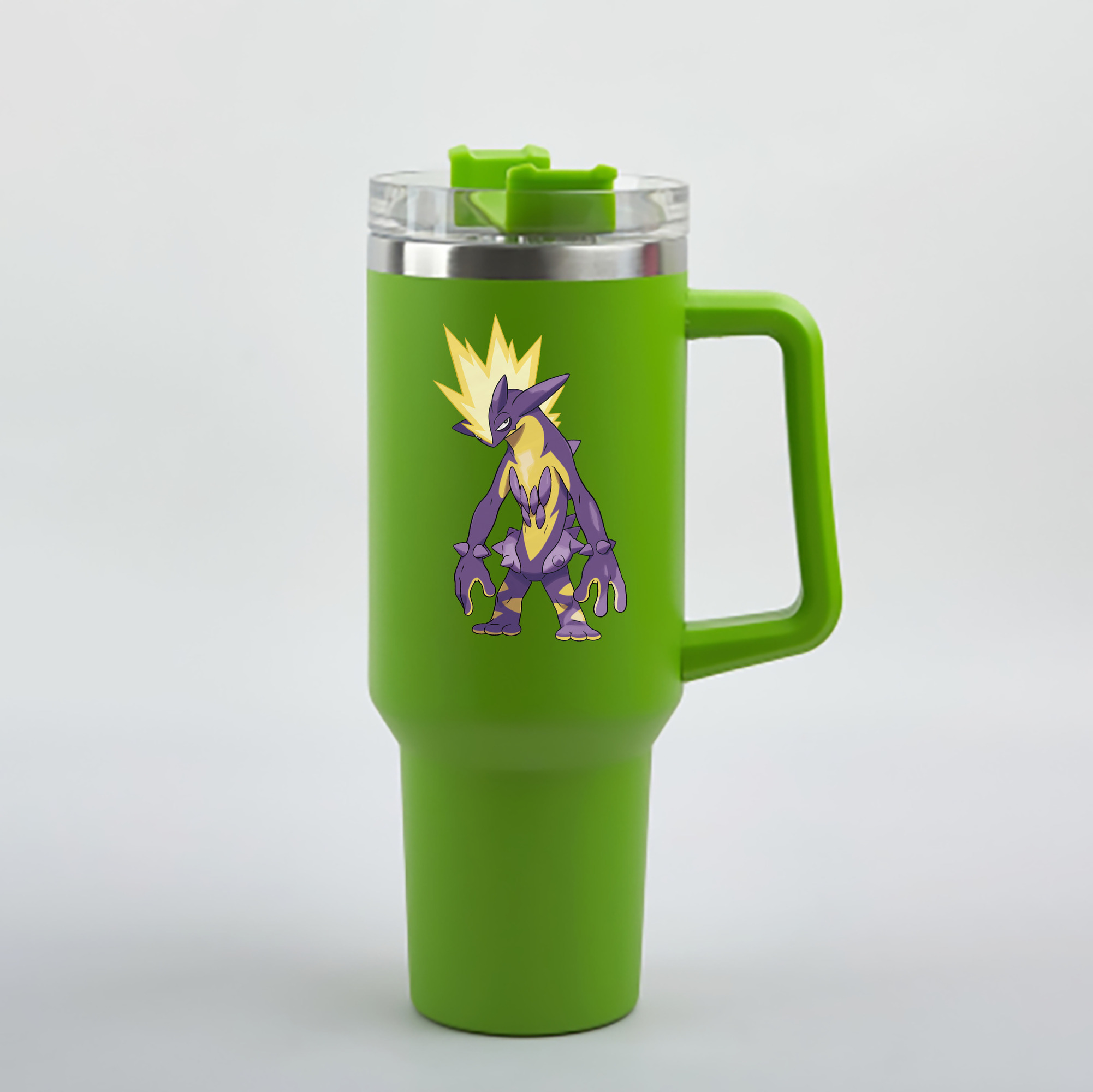 （画像用） ポケットモンスター Pokémon 1200mL車用タンブラー - クリスタルステッカー（プラスチックストロー付き）
